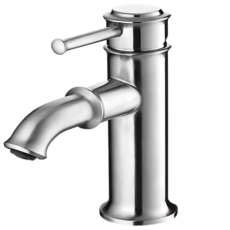 Grifo para lavabo fría e quente dun só buraco de bambú