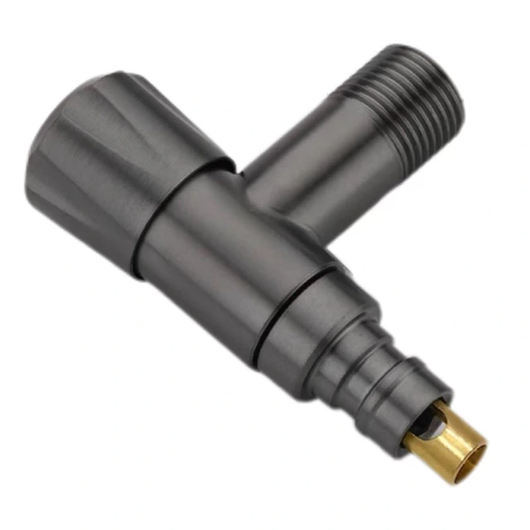 Válvula de parada a presión con pomo de diamante negro