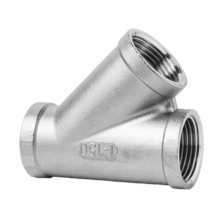 T de tubo en ángulo de aceiro inoxidable BSP