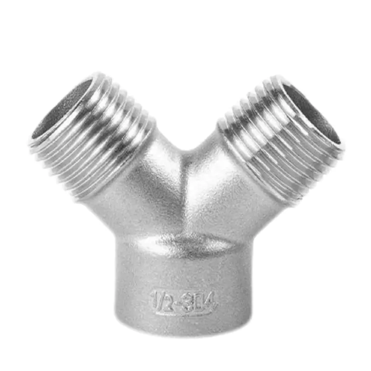 BSP Acero Inoxidable Hembra-Fembra-Macho Tipo Y Tubería Tee
