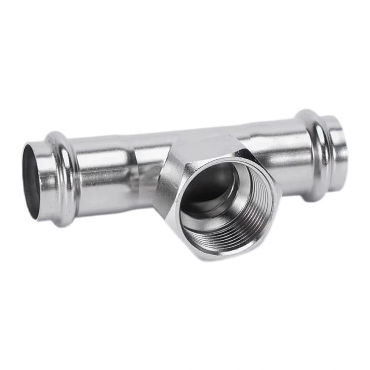 Tee roscado feminino de dobre prensa