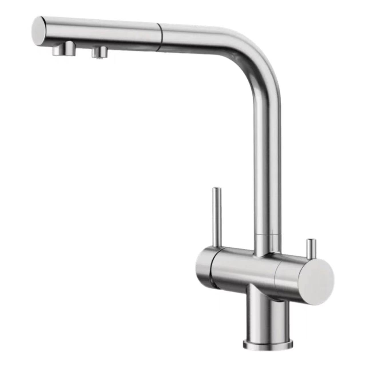 Grifo do purificador de auga de cociña extraíble con control dual e dual mango