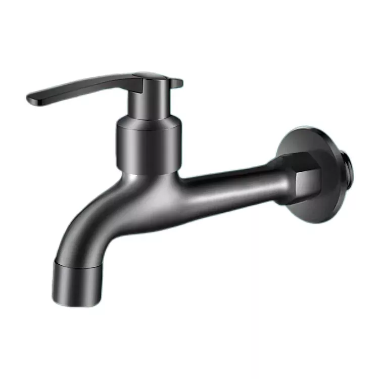 Grifo frío único montado na parede minimalista con lonxitude estendida