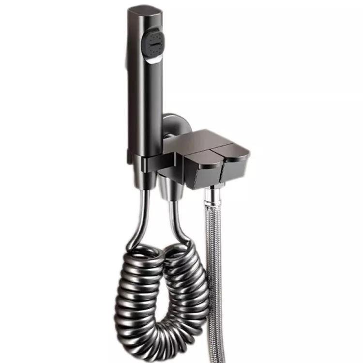 Set de pulverizador de bidé de inodoro con botón pulsador estilo piano