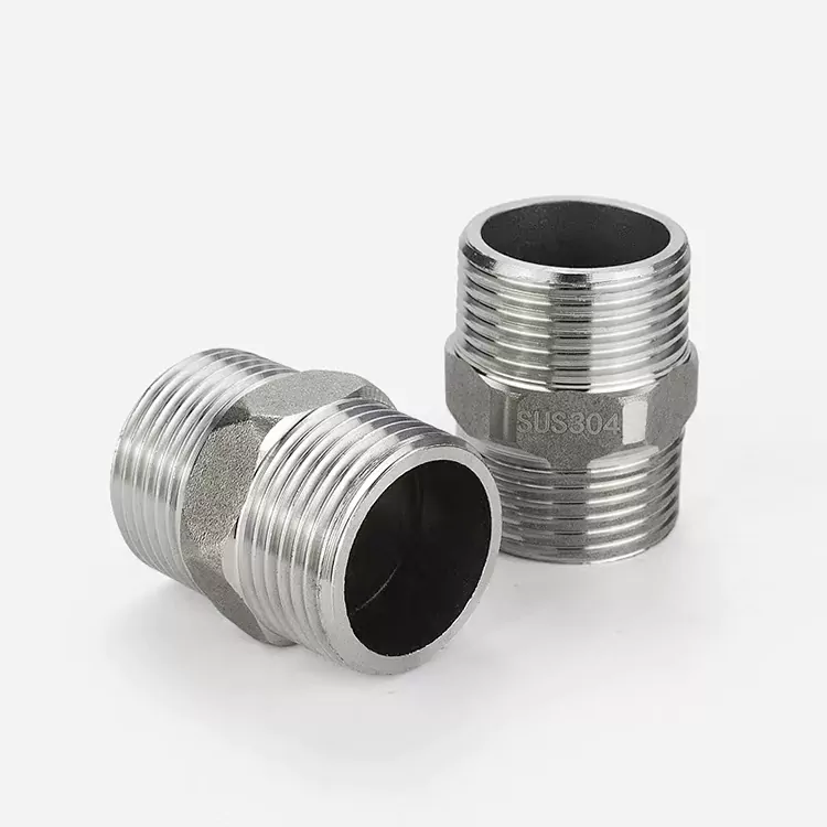 Conector de rosca macho hexagonal de precisión