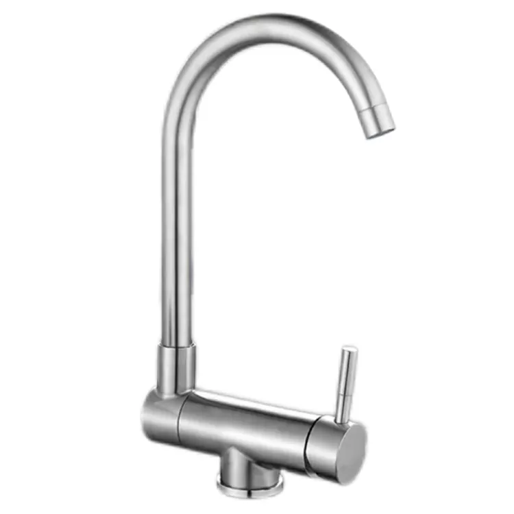 Grifo de cociña quente e frío giratorio, plegable e de alta curva Grifo de cociña quente e frío giratorio, plegable e de alta curva
