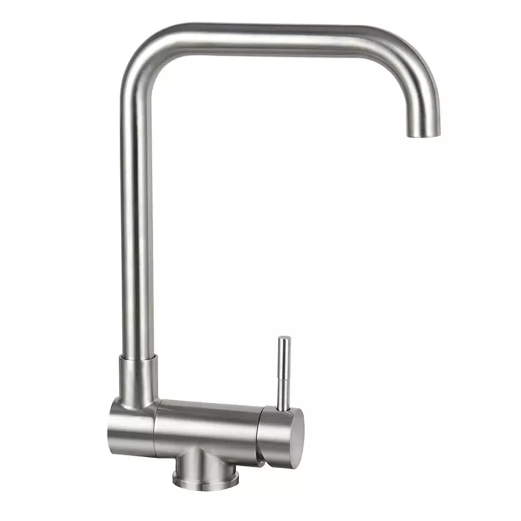 Grifo de cociña quente e frío xiratorio de sete caracteres Grifo de cociña quente e frío xiratorio de sete caracteres