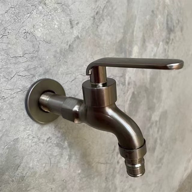 Grifo de apertura rápida de aceiro inoxidable cepillado